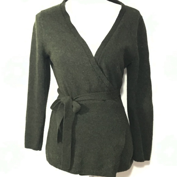 J Crew Mercantile Wool Wrap Cardigan 